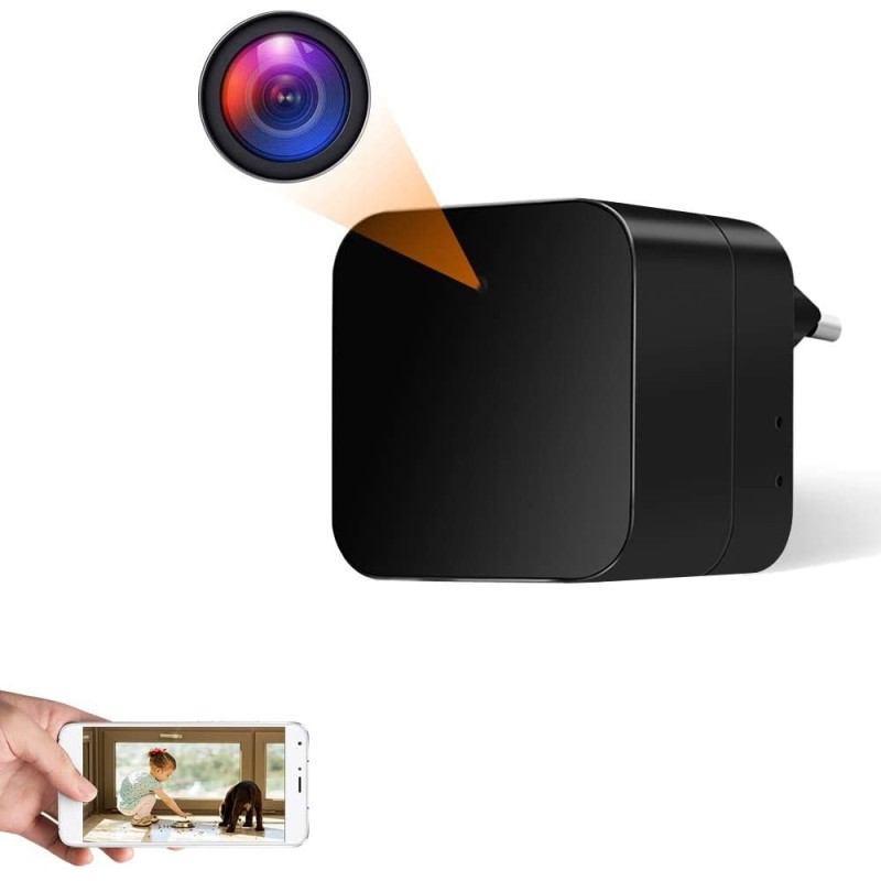 Cargador con cámara WiFi Full HD