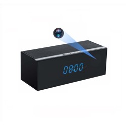 Altavoz bluetooth, reloj con cámara espía wifi full hd y detección de movimiento