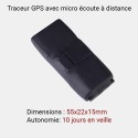 Mini spy GPS tracker with microphone remote listening 10 days