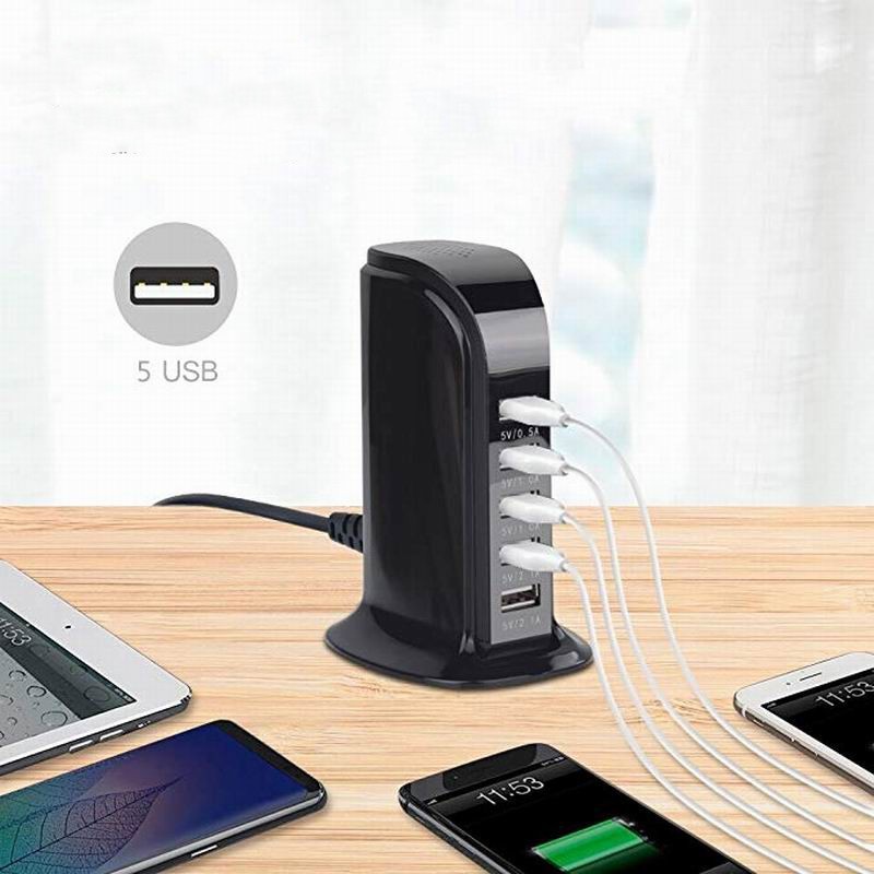 Estación de carga de la red usb con cámara espía accesible de forma remota
